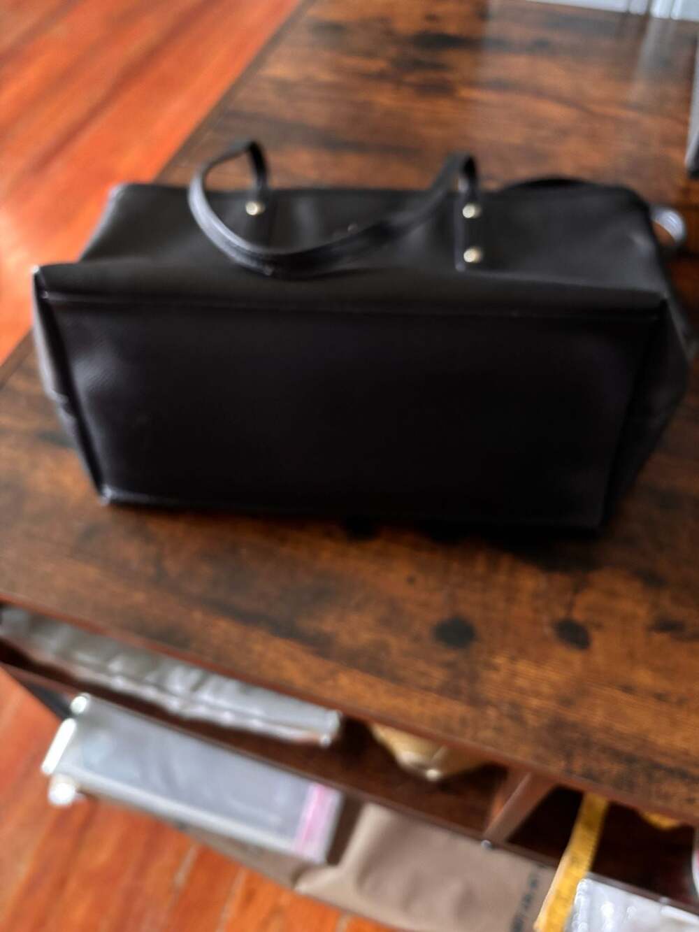 Coach Black Leather Tote Bag - Picture 6 of 14